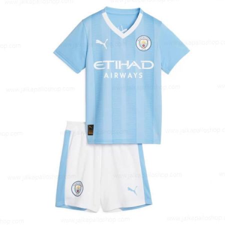 Jalkapallopaita Manchester City Kotipaita Lapsille jalkapallo pakkaus 23/24