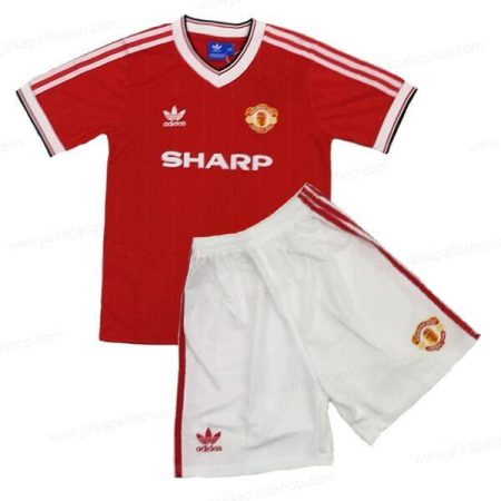 Jalkapallopaita Retro Manchester United Kotipaita Lapsille jalkapallo pakkaus 86