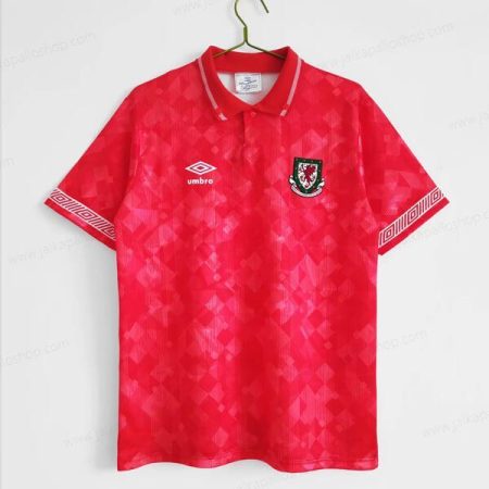 Jalkapallopaita Retro Wales Kotipaita Jalkapallo pelipaidat 92